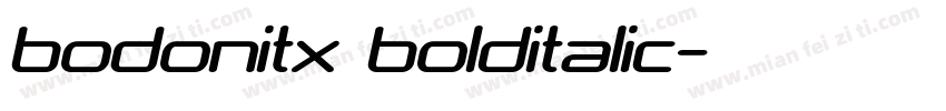 bodonitx bolditalic字体转换